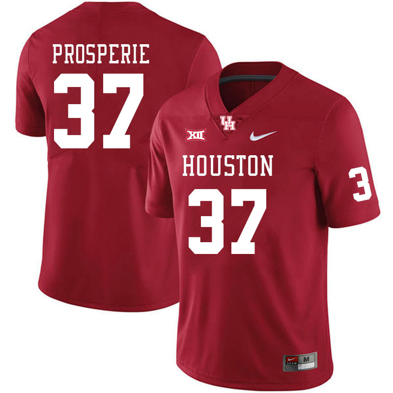 Men #37 Chance Prosperie Houston Cougars College Football Jerseys Stitched Sale-Red